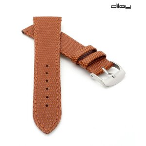 Diloy Eidechse Uhrenarmband Modell Kimberly cognac 14 mm