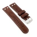 Echt Wasserbüffel Flieger-Uhrenarmband Modell Starbuck-XL kastanie-braun 18 mm