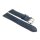 Echt Hirsch-Leder Easy-Klick Uhrenarmband Modell Hirsch-Chrono blau 22 mm