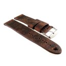 Echt Kamelleder Easy-Klick Vintage Uhrenarmband Modell Karawan mocca-SN 20 mm