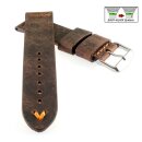 Echt Kamelleder Easy-Klick Vintage Uhrenarmband Modell...