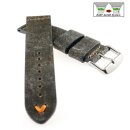 Echt Kamelleder Easy-Klick Vintage Uhrenarmband Modell Karawan grau-ON 20 mm