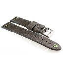 Echt Kamelleder Easy-Klick Vintage Uhrenarmband Modell Karawan grau-GN 20 mm