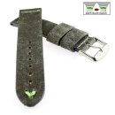 Echt Kamelleder Easy-Klick Vintage Uhrenarmband Modell Karawan grau-GN 22 mm