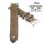 Fluco Easy-Klick Vintage Rindleder Uhrenarmband Modell Hunter-Racing creme-beige 20/16 mm