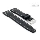 Rios1931 Kalbsleder Uhrenarmband Modell Blizzard schwarz 20 mm, kompatibel IWC