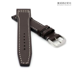 Rios1931 Kalbsleder Uhrenarmband Modell Blizzard mocca 21/18 mm, kompatibel IWC