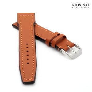 Rios1931 Kalbsleder Uhrenarmband Modell Scirocco cognac 20 mm, kompatibel IWC