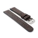Echt Kamelleder Vintage Uhrenarmband Modell Kairo-XL grau-SN 22 mm