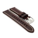 Soft-Sattelleder Uhrenarmband Modell Texano mocca 26 mm