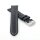 Echt Haifisch Uhrenarmband Modell Poseidon-NL schwarz 24 mm, Normall&auml;nge