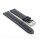 Echt Haifisch Uhrenarmband Modell Poseidon-NL schwarz 24 mm, Normall&auml;nge