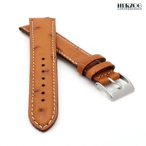 Herzog echt Strauß Uhrenarmband Modell Strauß-NL cognac-WN 19 mm