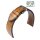 EULIT Easy-Klick Uhrenarmband Retro-Look Modell Woodstock gelb-braun 18 mm