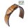 EULIT Easy-Klick Uhrenarmband Retro-Look Modell Woodstock gelb-braun 20 mm