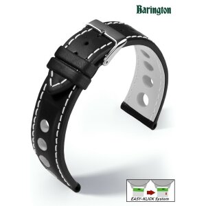 Barington Easy-Klick Rallye Uhrenarmband Modell Racing schwarz-weiß 18 mm