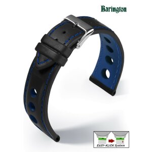 Barington Easy-Klick Rallye Uhrenarmband Modell Racing schwarz-blau 22 mm