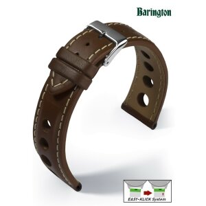 Barington Easy-Klick Rallye Uhrenarmband Modell Racing braun 22 mm