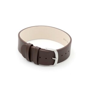 Feinstes Leder Durchzugs-Uhrenarmband Modell Luzern mocca 18 mm 