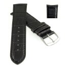 Alligator Rundanstoß Uhrenarmband Modell Rondo-TiT schwarz 21 mm