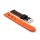 Rallye Kalbsleder Uhrenarmband Modell Drift schwarz-orange 24 mm
