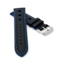 Rallye Kalbsleder Uhrenarmband Modell Drift schwarz-blau...