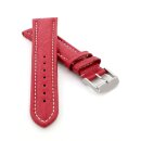 Echt Haifisch Uhrenarmband Modell Poseidon-NL rot 18 mm,...