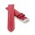 Echt Haifisch Uhrenarmband Modell Poseidon-NL rot 18 mm, Normall&auml;nge