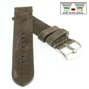 Easy-Klick Veloursleder Uhrenarmband Modell Colorado khaki-grün 18 mm