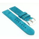 Easy-Klick Veloursleder Uhrenarmband Modell Colorado türkis 18 mm