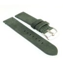 Easy-Klick Veloursleder Uhrenarmband Modell Colorado grün 24 mm