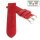 Easy-Klick Veloursleder Uhrenarmband Modell Colorado rot 24 mm