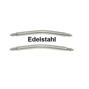 2 Stk. gebogener Federsteg 23/1,8 mm Edelstahl mit Doppelkopf - Rundanstoß