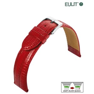Eulit Easy-Klick Teju-Eidechse Uhrenarmband Modell Tango rot 16 mm