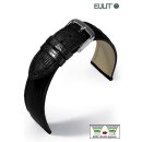 Eulit Easy-Klick Teju-Eidechse Uhrenband XL-Länge Modell Tango schwarz 14 mm