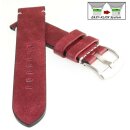 Easy-Klick Vintage Antik-Rindleder Uhrenarmband Modell Aspirito cherry-rot 20 mm