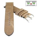 Easy-Klick Vintage Antik-Rindleder Uhrenarmband Modell Aspirito sahara-beige 20 mm