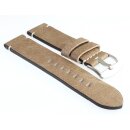 Easy-Klick Vintage Antik-Rindleder Uhrenarmband Modell Aspirito sahara-beige 20 mm
