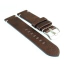 Easy-Klick Vintage Antik-Rindleder Uhrenarmband Modell Aspirito tabak-braun 22 mm