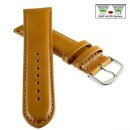 Feines englisches Bridle-Leder Easy-Klick Uhrenarmband Modell Cambridge cognac 18 mm