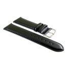 Feines englisches Bridle-Leder Easy-Klick Uhrenarmband Modell Cambridge schwarz 23 mm