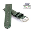 Fluco Easy-Klick Uhrenarmband Modell Record-NL grün 20 mm Handarbeit