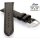 Fluco Easy-Klick Uhrenarmband Modell Record-XS schwarz 18 mm Handarbeit