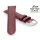 Fluco Easy-Klick Uhrenarmband Modell Record-XL bordeaux-rot 20 mm Handarbeit
