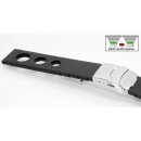 Silikon Easy-Klick Uhrenarmband Modell Rhodos-Rallye-FS schwarz 20 mm, Faltschlie&szlig;e