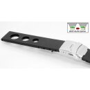 Silikon Easy-Klick Uhrenarmband Modell Rhodos-Rallye-FS schwarz 24 mm, Faltschließe