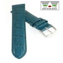 Feines Easy-Klick Alligator Leder Uhrenarmband Modell Genf-71S NL aquamarine 20 mm