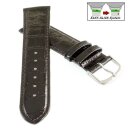 Feines Easy-Klick Alligator Leder Uhrenarmband Modell Genf-71S NL dunkel-braun 16 mm