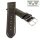 Feines Easy-Klick Alligator Leder Uhrenarmband Modell Genf-71S NL dunkel-braun 18 mm