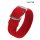 Eulit Perlon Durchzugs-Uhrenarmband Modell Atlantic-gebürstet rot 20 mm